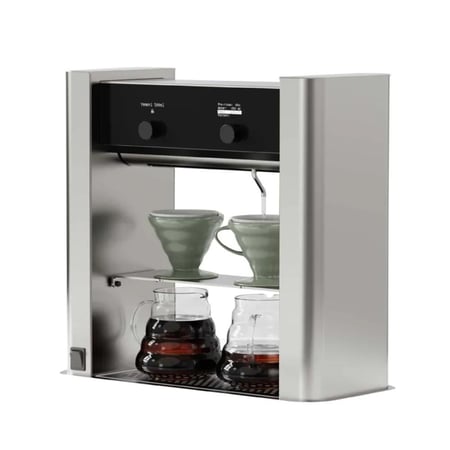 جهاز التقطير الذاتي بورستدي 2 كوب , ستيل | Poursteady PS2 2 Cup System