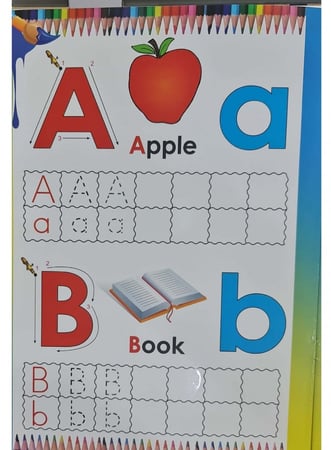 كتاب تعليم الحروف الإنجليزية للأطفال - اكتب وامسح