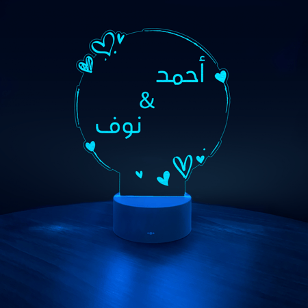 قاعدة مضيئة بالاسم - اسماء ثنائية 2