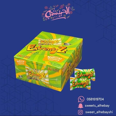 جلي تايلندي تفاح أخضر (٣٦ حبه)