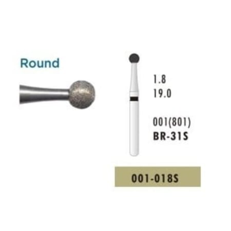 Microcopy-Diamond Bur Br-31XC 001-018XC-Black