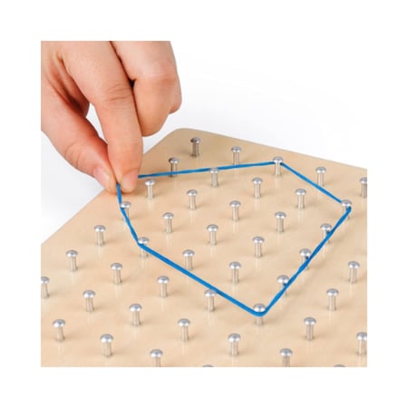 وسيلة تعليمية لتعلم الأشكال الهندسية - لوح جيوبورد خشبي للأطفال