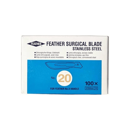 فيذر مشرط سلاح معقم استانلس رقم20