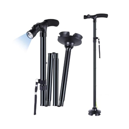 عكاز مع كشاف