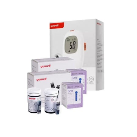 عرض جهاز السكر مع الشرائط