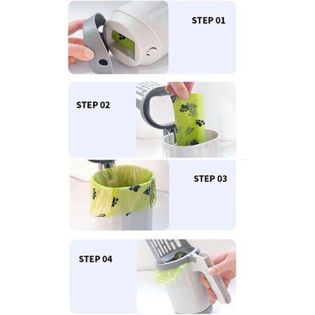 مجرفة رمل قطط رمادي