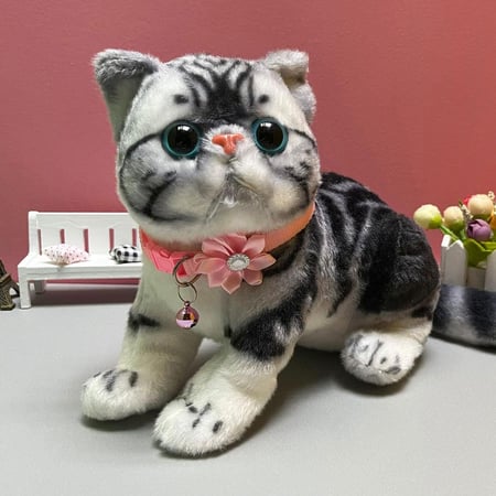 طوق للقطط مع وردة و جرس ألوان متعددة