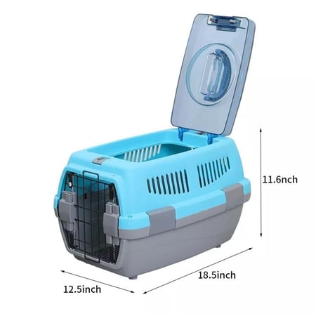 حامل قطط وكلاب مع سقف شفاف متعدد الألوان