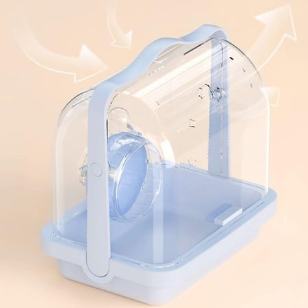 قفص هامستر شفاف مع مشربية وعجلة