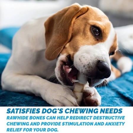 مكافآت عظام ملفوفة أبيض قطعتين 9 سم