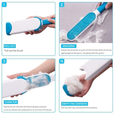 فرشاة لإزالة الشعر من الاثاث والملابس