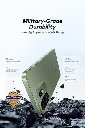 هاتف ايتل A100C الذكي متوافق مع شريحتين ودعم 4G/أندرويد 15، بطارية 5000 مللي أمبير، بصمة، كاميرا 8 ميجابكسل، منفذ Type-C وشاحن مرفق، هاتف ذكي ببطارية منخفضة للاستخدام طوال اليوم (مثالي لوسائل التواصل الاجتماعي، الألعاب، الفيديو)