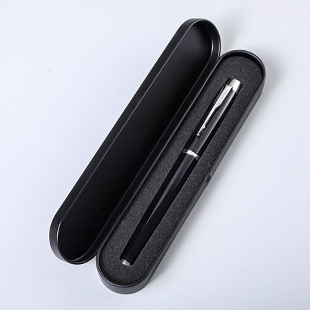 علبة أقلام فاخره من الالمينيوم لون أسود مطفي