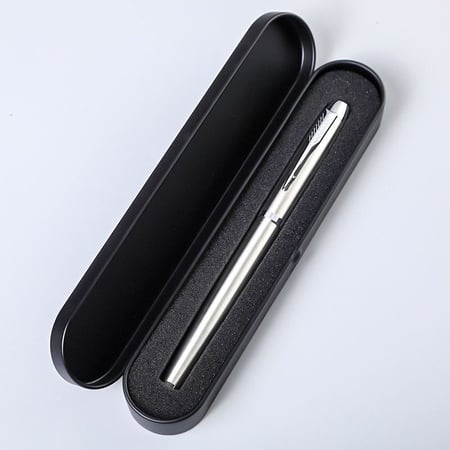 علبة أقلام فاخره من الالمينيوم لون أسود مطفي