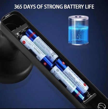 قفل سمارت للأبواب الخشب جوده ومتانه وبطاريه تدوم 360 يوم