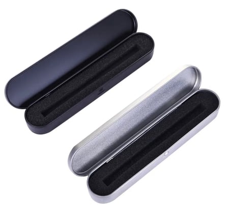 علبة أقلام فاخره من الالمينيوم لون أسود مطفي