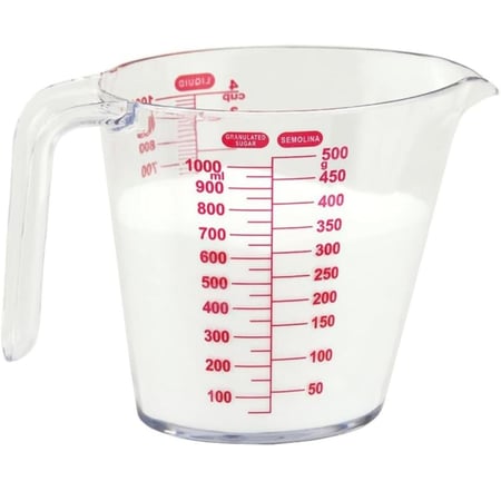 كوب شفاف للقياس بمقبض 1500 مل 1 قطعة