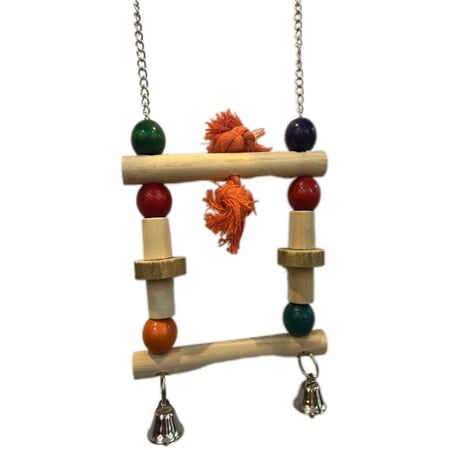 ارجوحة خشبية دورين مع سلسلة معدنية