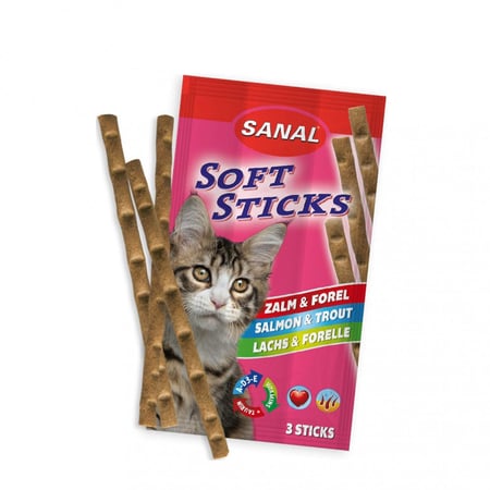 سنال مكافأة للقطط بعدة نكهات 3 اعواد Sanal