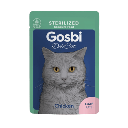 Gosbi اكل رطب للقطط المعقمة بالدجاج 70 جم