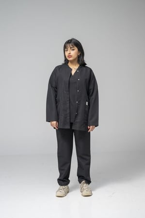 جاكيت سكراب طويل اسود