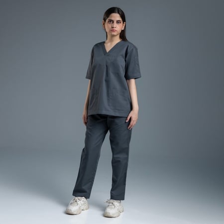 سكراب رمادي نسائي-ألوان النسيج للزي الطبي