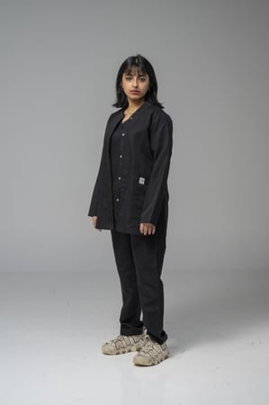 جاكيت سكراب طويل اسود