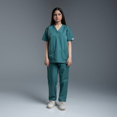 طقم سكراب نسائي-ألوان النسيج للزي الطبي