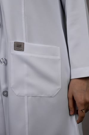 بالطو ابيض طبي نسائي-ألوان النسيج