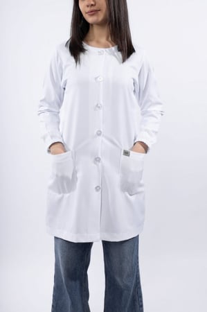 جاكيت تمريض أبيض-ألوان النسيج للزي الطبي