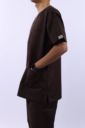 سكراب طبي بني رجالي-ألوان النسيج