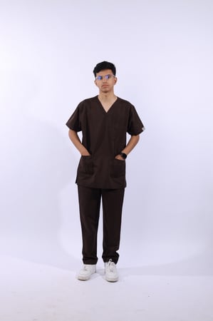 سكراب طبي لون بني رجالي-ألوان النسيج