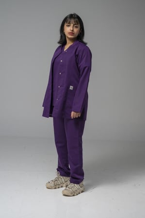 جكت طبي لون ليلكي - الوان النسيج للزي الموحد