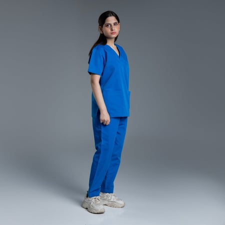 سكراب طبي ازرق فاتح-ألوان النسيج للزي الطبي