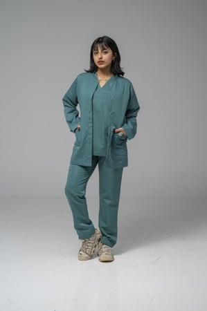 سكراب ملون طبي تيفاني غامق - الوان النسيج