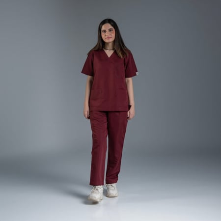 سكراب عنابي - الوان النسيج للزي الطبي