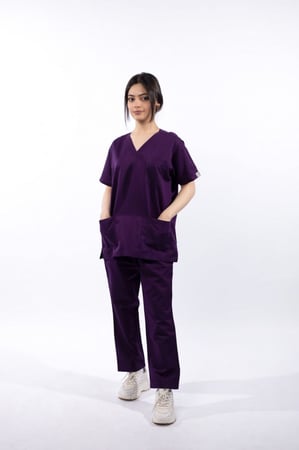 سكراب طبي ليلكي-ألوان النسيج للزي الطبي