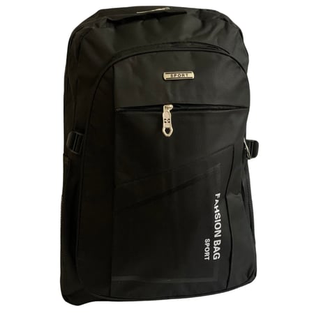 حقيبة ظهر أسود بدون شعار