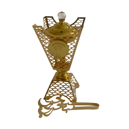 مبخرة  فاخرة معدن ذهبية بشعار كشافة وزارة التعليم