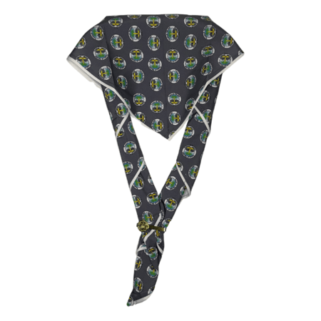 منديل رصاصي مشجر بشعار الكشفي