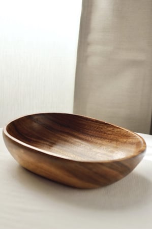 وعاء تقديم خشب كبير