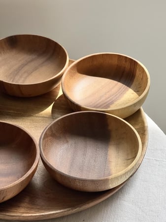 صحن خشب - حجمين