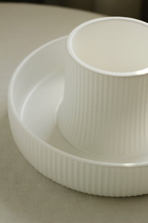 إناء زرع سيراميك - أبيض