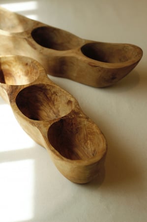 صحن تقديم مقبلات خشب