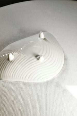 صينية سيراميك أبيض