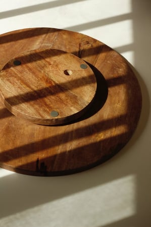 صينية خشب دواره