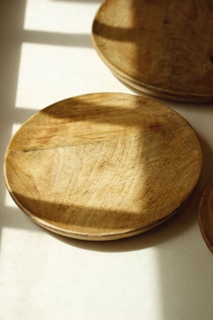 مجموعة صحون خشب، عدد 3