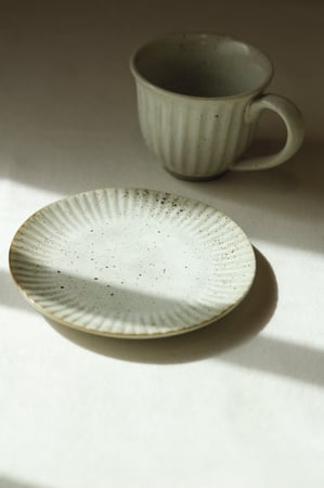 كوب مع صحن فخار 180 مل