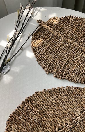 لبادة صحون من القش البحري