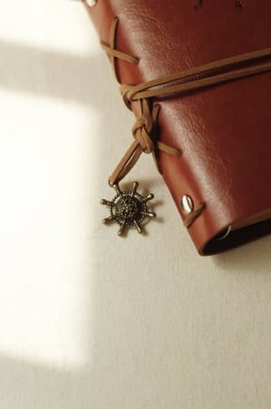 مفكرة ڤنتج بغلاف جلد